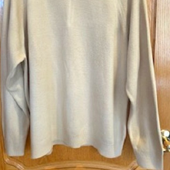 Stitches In Time Knit Sweater Tan/Beige Back Zip Sz: 1X - Picture 2 of 6
